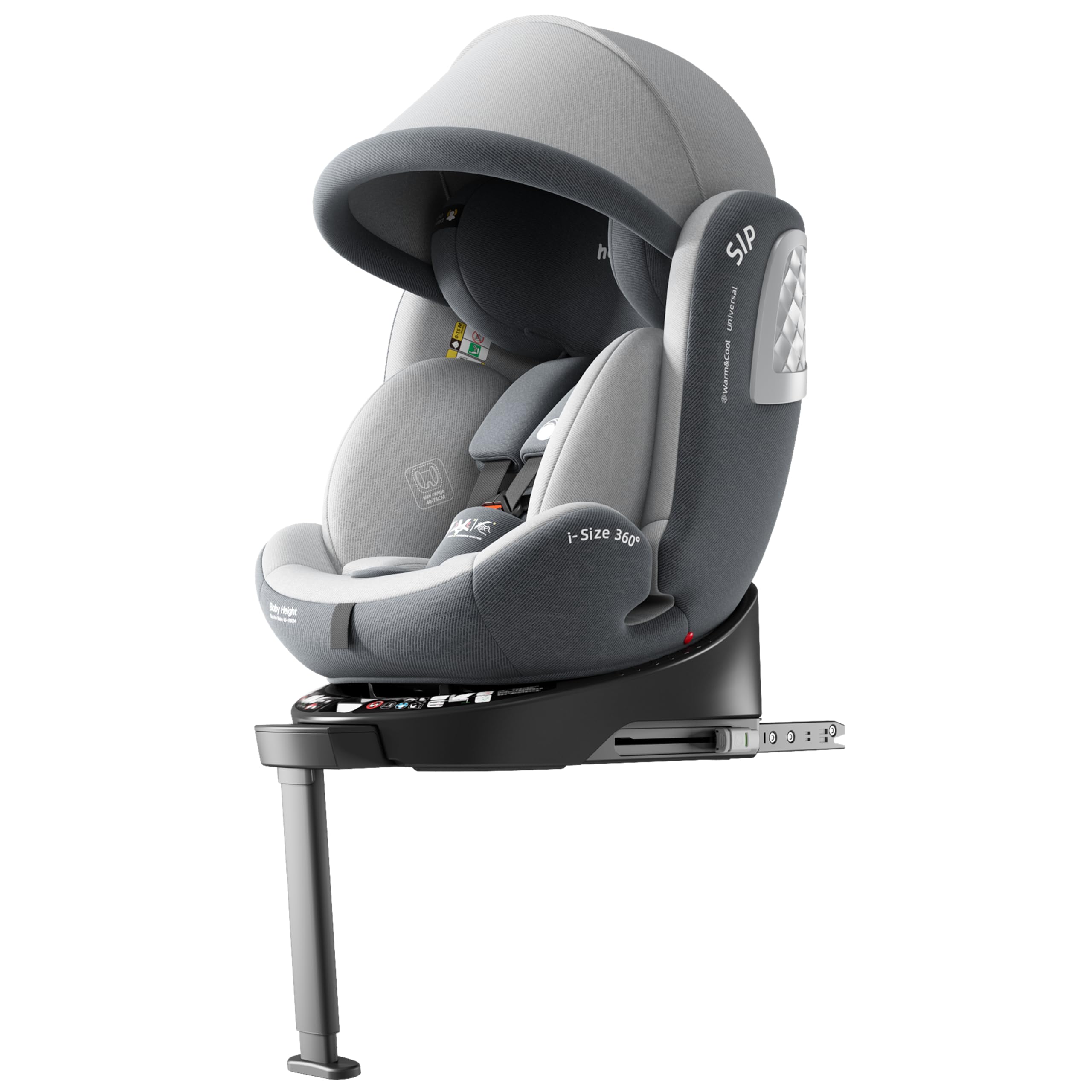 Amazon | Heekin チャイルドシート 360°回転式 ISOFIX+サポートフット